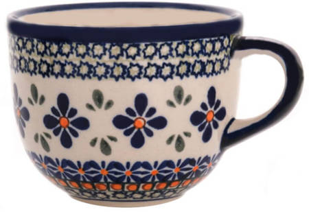 Tasse Original Bunzlauer Keramik 0,35L Dekor DU 60 Handwerk Unikum