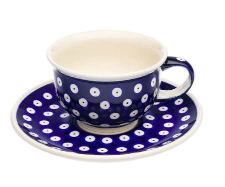 Tasse mit Untertasse Original Bunzlauer Keramik 0,22L Dekor 42